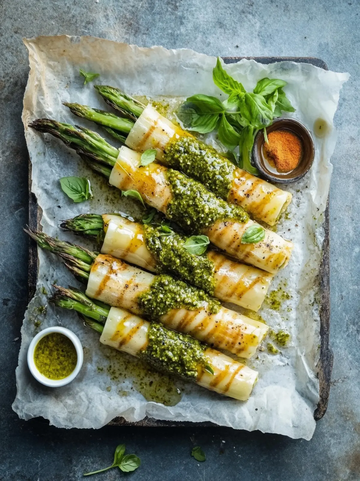 Spargel-Rollen mit Pesto – Frisch und Knusprig für den Sommer 3 Spargel-Rollen mit Pesto