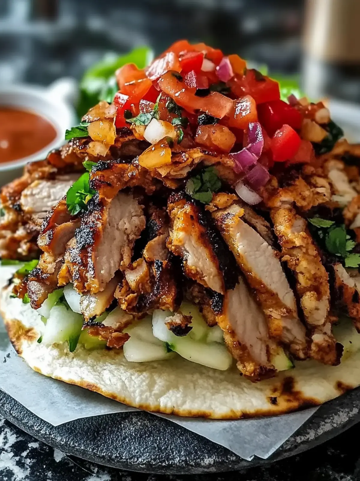 Geröstetes Hähnchen Shawarma Gyros – Dein einfaches Festessen 5 Geröstetes Hähnchen Shawarma Gyros