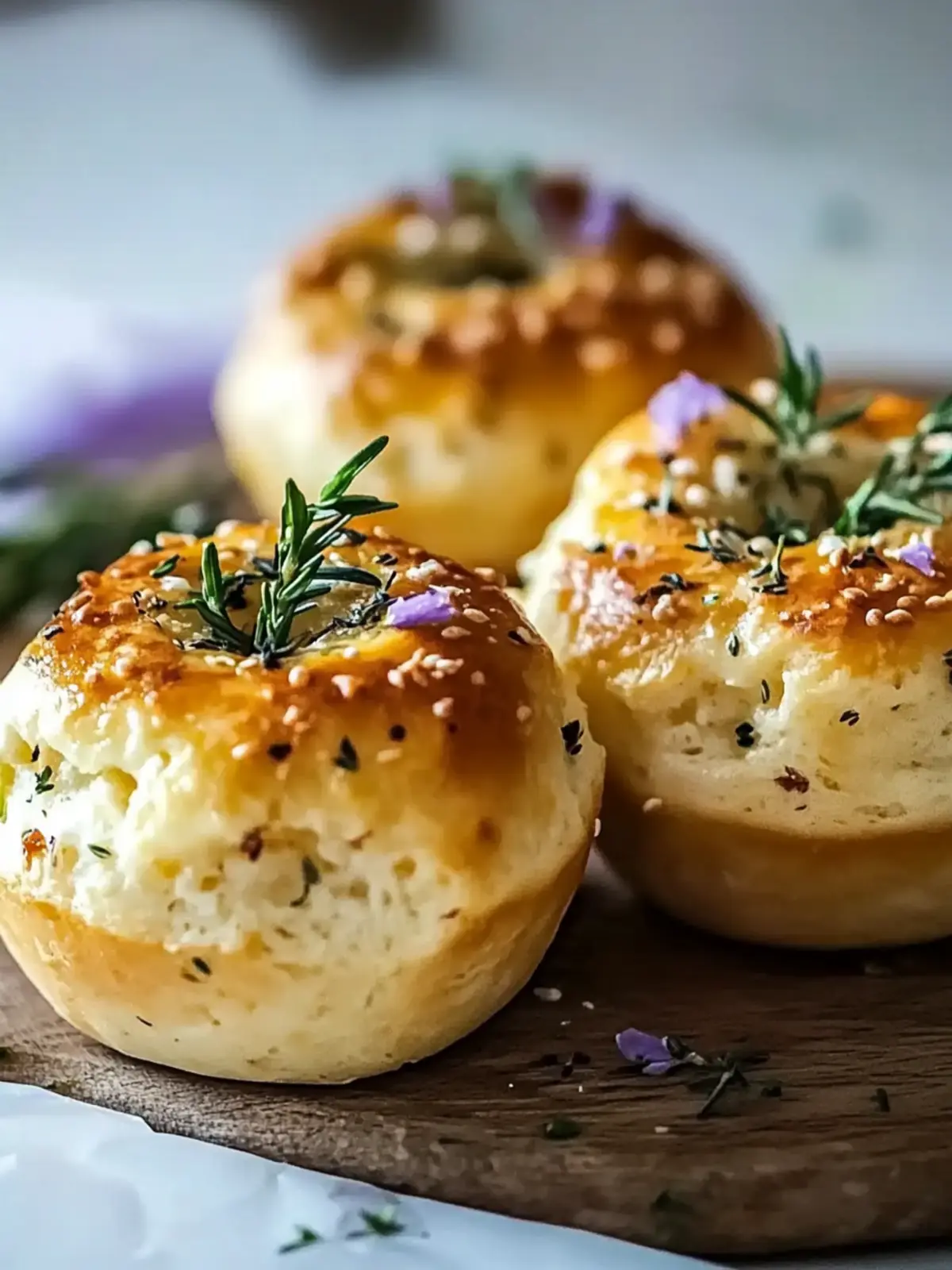 Focaccia-Muffins mit goldbrauner Kruste, Knoblauch und Rosmarin genießen 5 Focaccia-Muffins mit goldbrauner Kruste, Knoblauch und Rosmarin