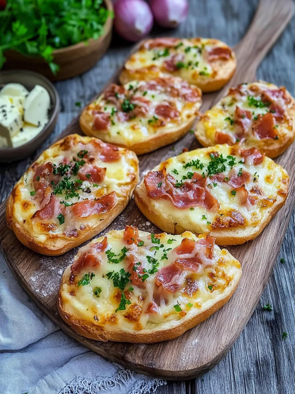 Flammkuchenbrötchen: Schnelle Leckerbissen für jeden Anlass 3 Flammkuchenbrötchen