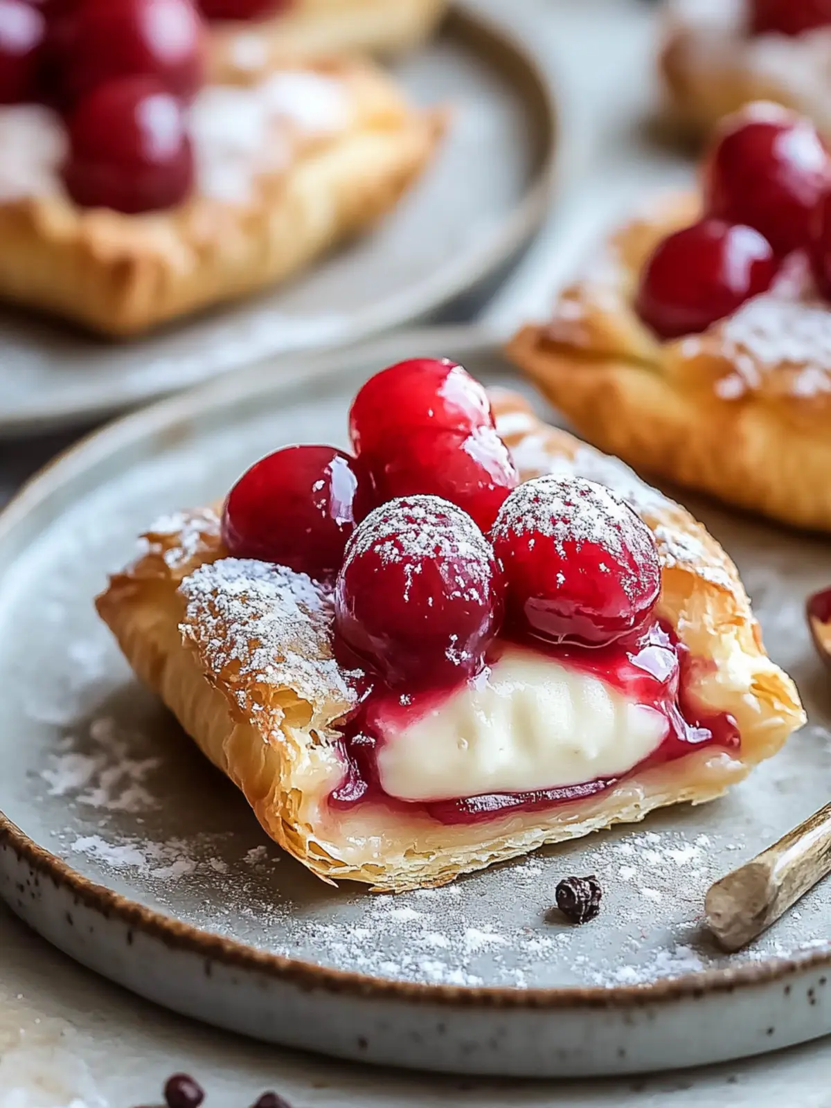 Kirschtaschen mit Frischkäsefüllung schnell und lecker genießen 3 Kirschtaschen mit Frischkäsefüllung