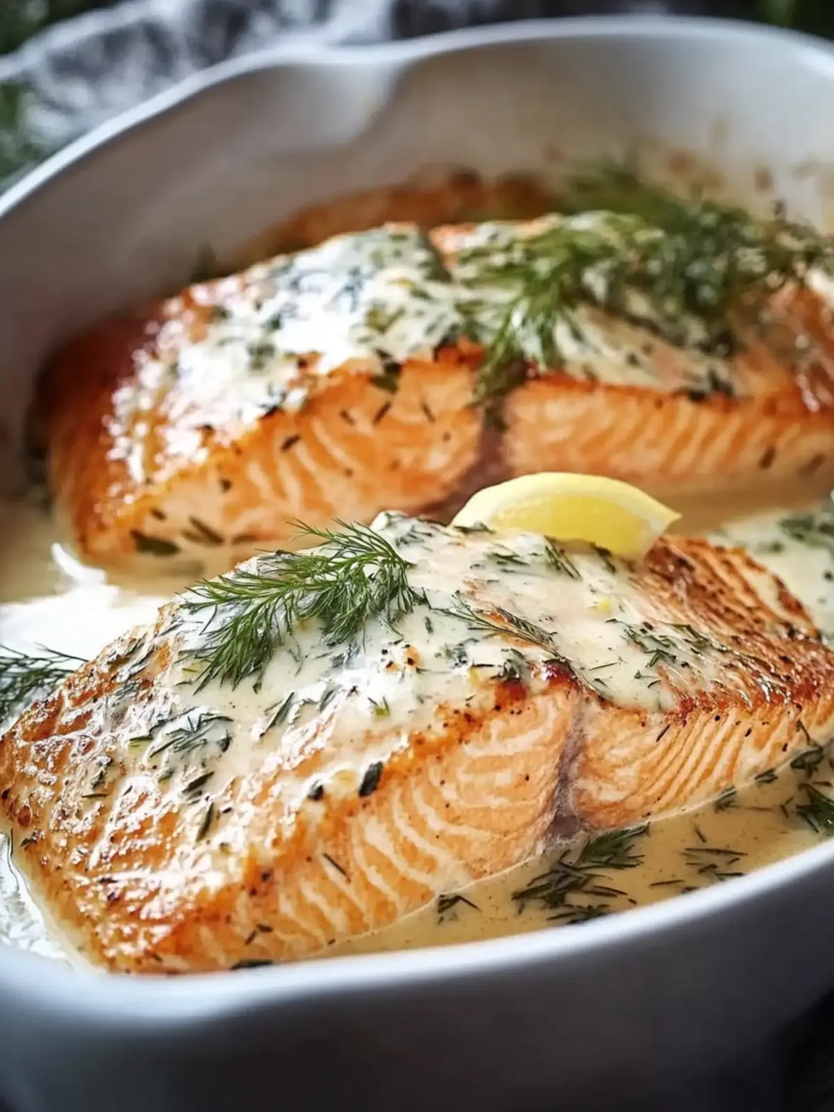 Cremiges Lachsfilet aus dem Ofen – Einfach & Verführerisch 4 Creamy salmon fillet from the oven