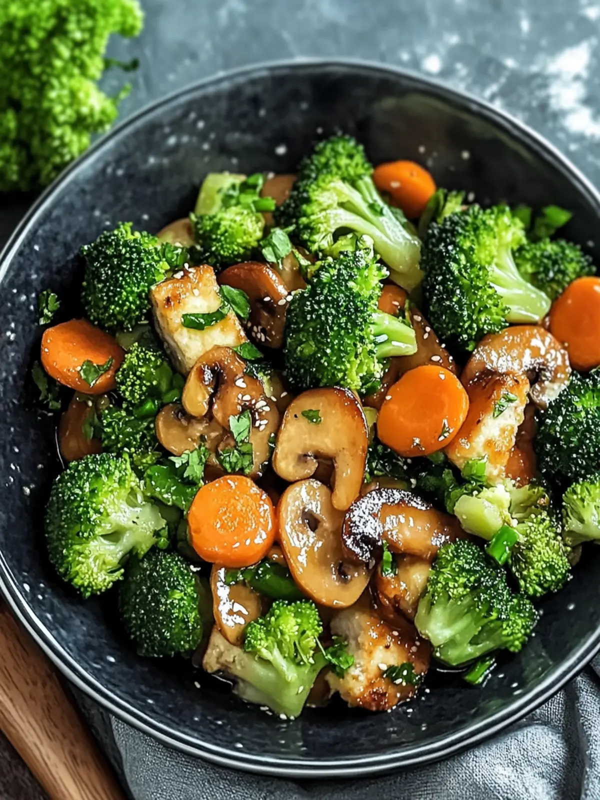 Bratgemüse mit Pilzen, Brokkoli und Karotten in 15 Minuten genießen 4 Bratgemüse mit Pilzen, Brokkoli und Karotten