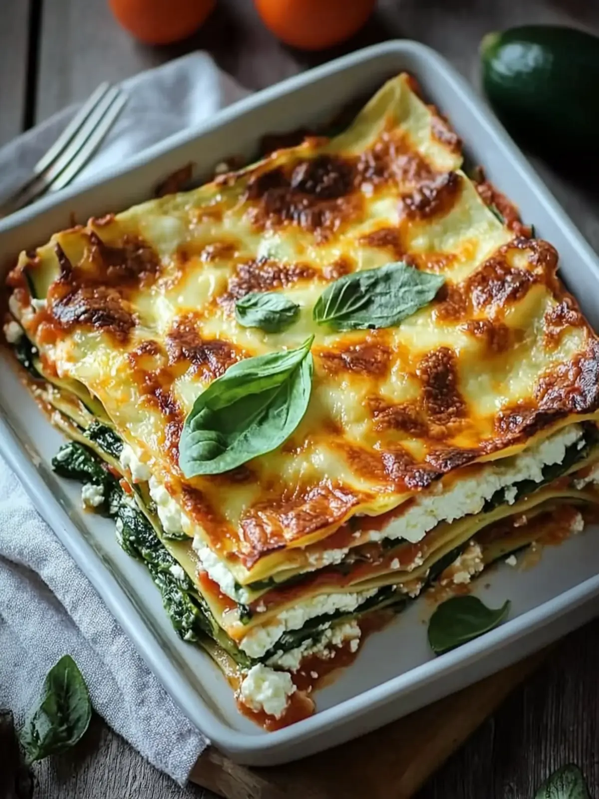 Zucchini-Lasagne mit Ricotta und Spinat: Gesund und Lecker 4 Zucchini-Lasagne Ricotta und Spinat