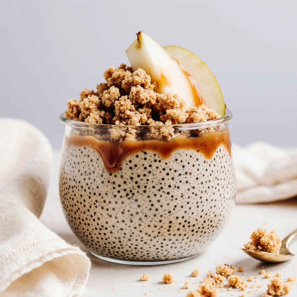 Gesunder Apfel-Crumble-Chia-Pudding für schnelles Wohlfühlen 3 Gesunder Apfel-Crumble-Chia-Pudding für schnelles Wohlfühlen