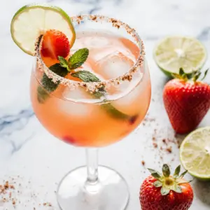 Saftige Mango Erdbeer Margarita mit rauchigem Chipotle-Rand 2 Saftige Mango Erdbeer Margarita mit rauchigem Chipotle-Rand