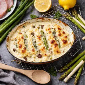 Spargelauflauf mit Schinken und Kartoffeln für gemütliche Abende 2 Spargelauflauf mit Schinken und Kartoffeln für gemütliche Abende