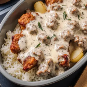 Leckeres Gyrosgeschnetzeltes in Schmandsoße mit Reis Rezept 2 Leckeres Gyrosgeschnetzeltes in Schmandsoße mit Reis Rezept
