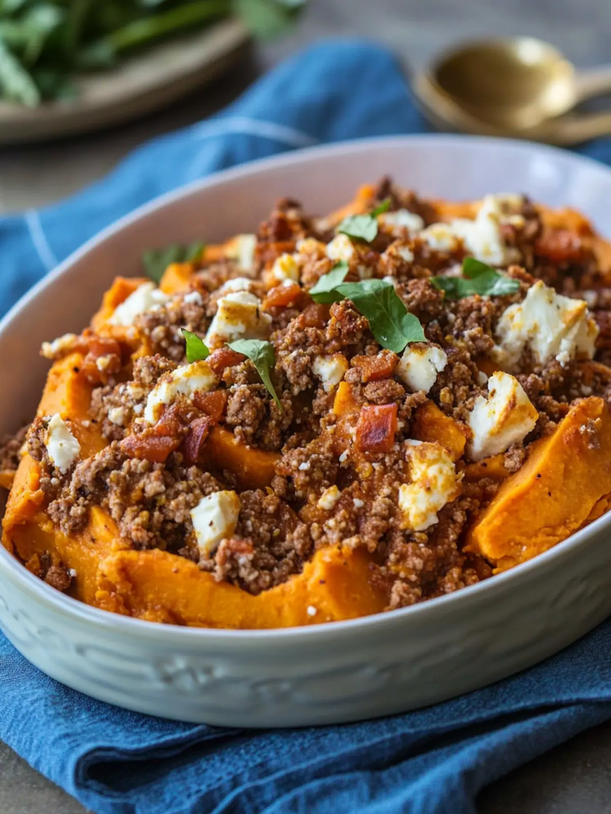 Süßkartoffel Auflauf mit Hackfleisch und Feta – Ein Hit fürs Family Dinner 5 Sweet potato casserole with minced meat and feta