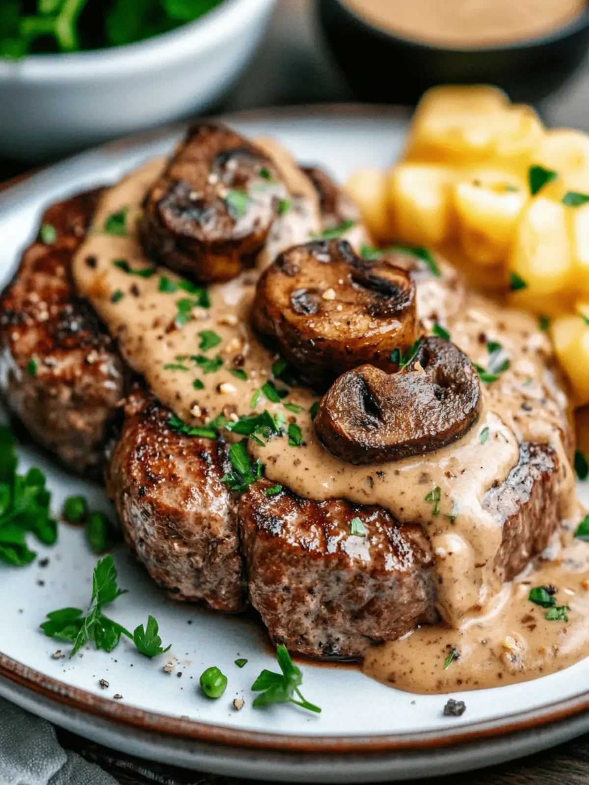 Keto Hacksteak mit Pilzrahmsauce – Herzhaft, schnell und lecker 3 Keto Hacksteak mit Pilzrahmsauce