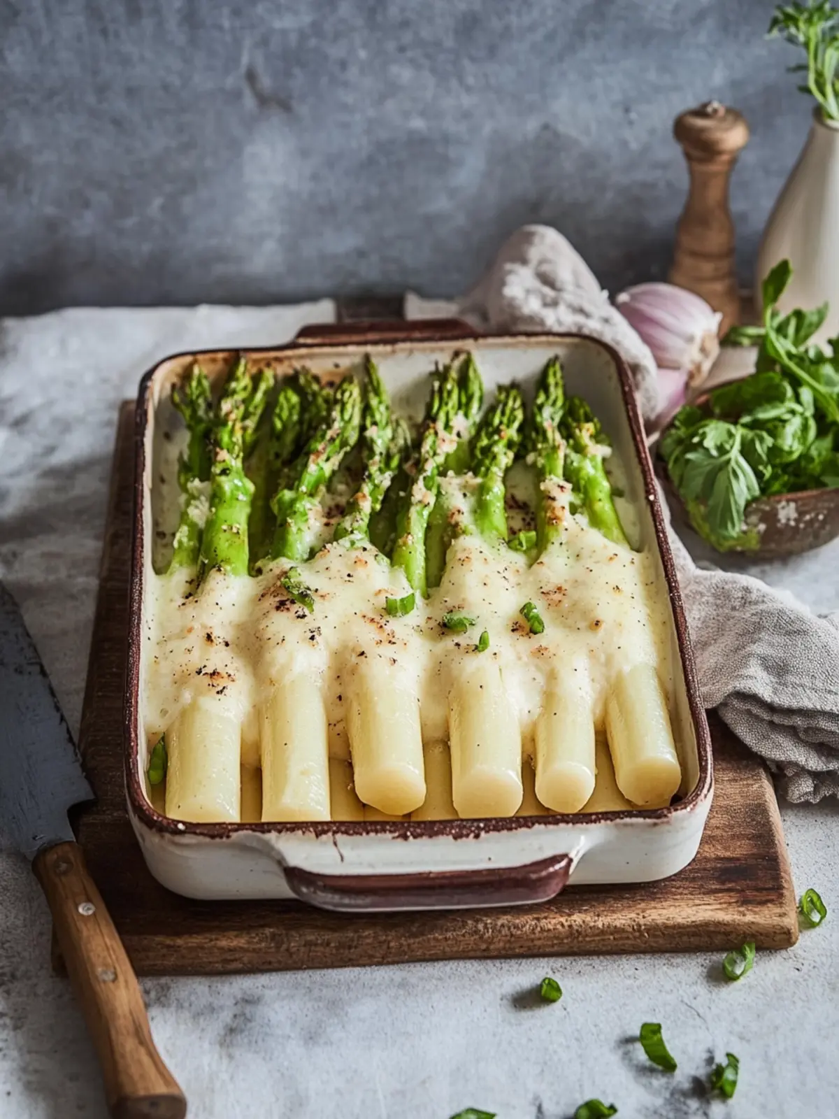 Spargelauflauf mit Schinken und Kartoffeln für gemütliche Abende 3 Spargelauflauf mit Schinken und Kartoffeln