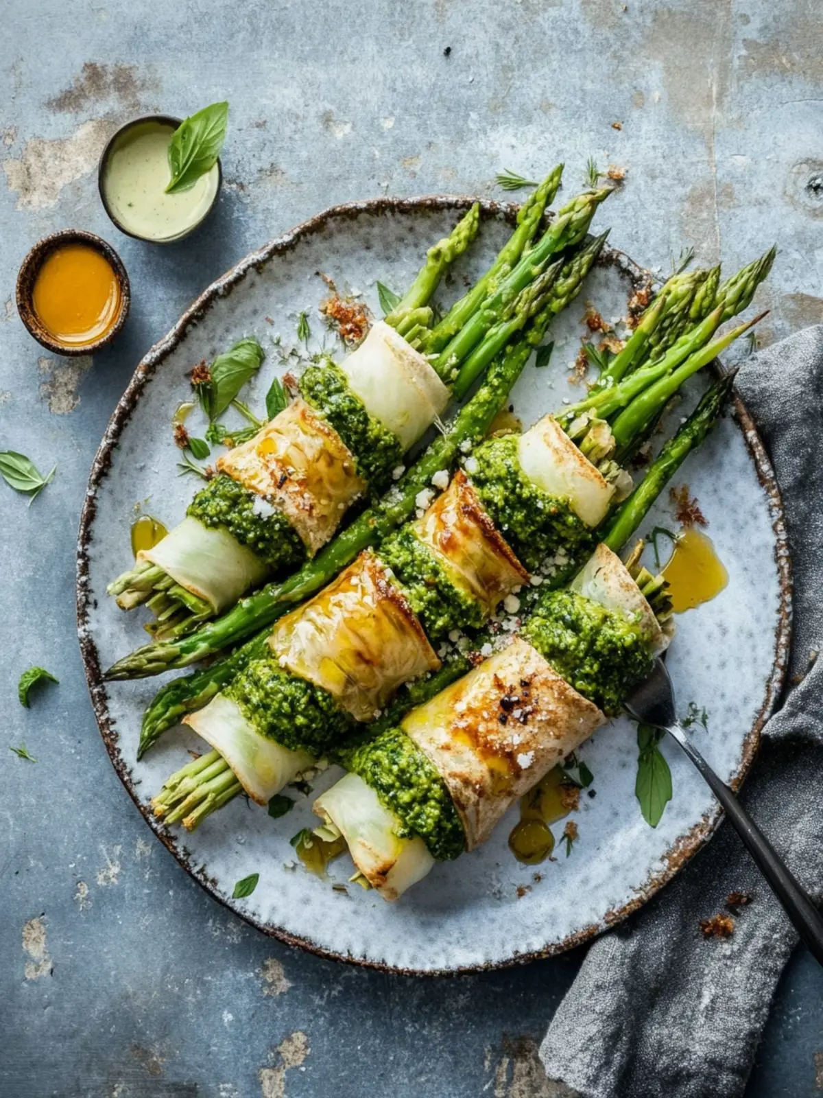 Spargel-Rollen mit Pesto – Frisch und Knusprig für den Sommer 5 Spargel-Rollen mit Pesto