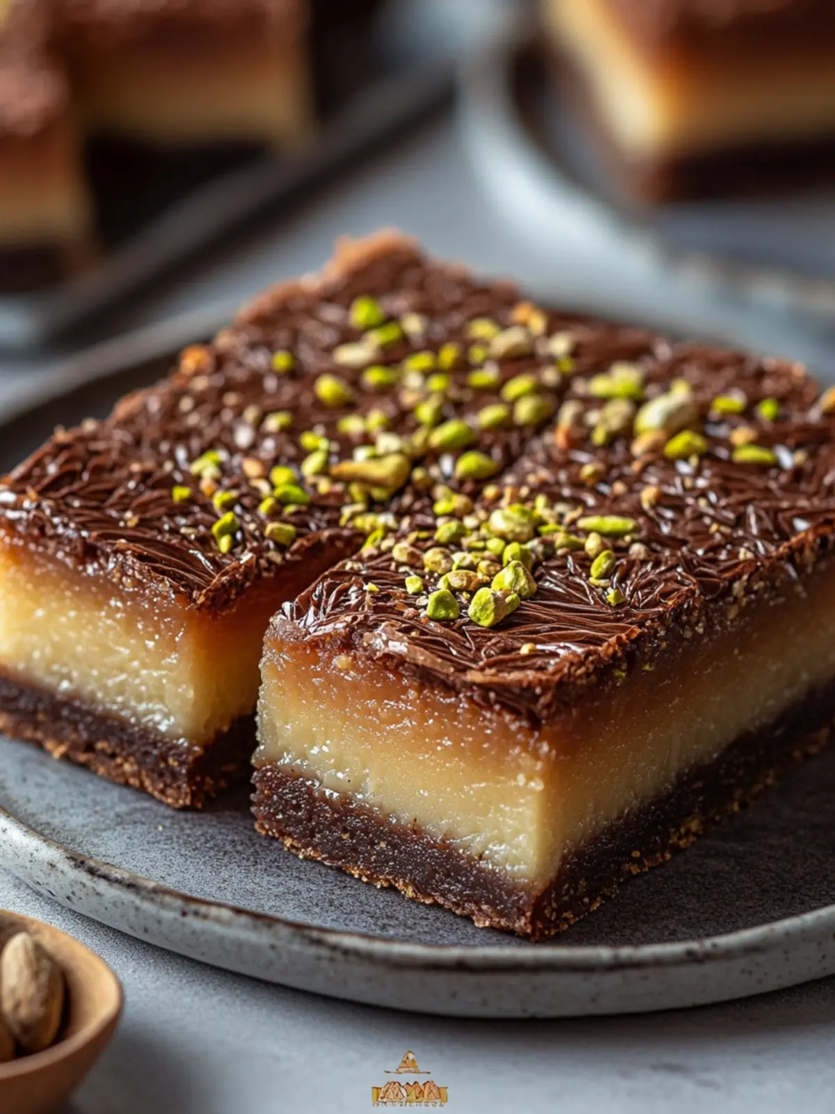 Pistazien-Kunafa-Brownies: Der süße Fusionstraum für Zuhause 4 Pistazien-Kunafa-Brownies