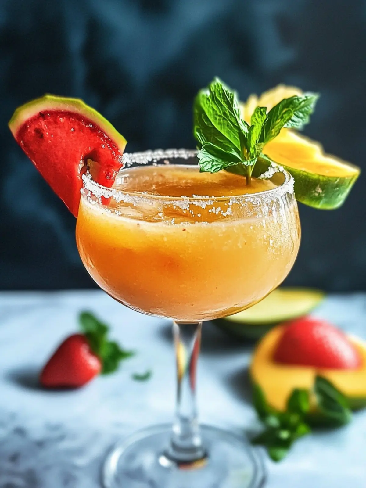 Saftige Mango Erdbeer Margarita