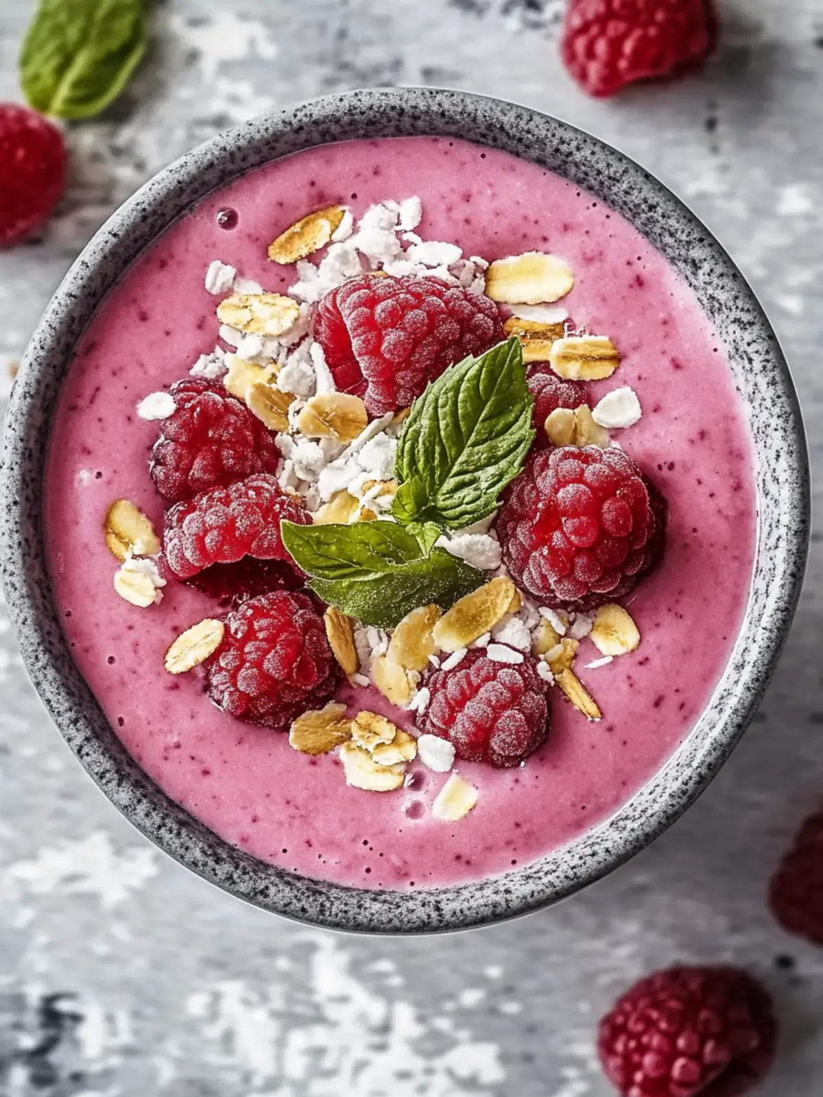 Leckere Himbeersmoothie-Schüssel für den perfekten Start in den Tag 4 Leckere Himbeersmoothie-Schüssel