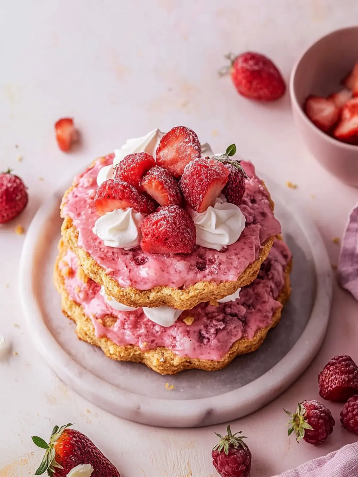 Einfache vegane Erdbeerplätzchen für süßen Sommergenuss 3 Einfache vegane Erdbeerplätzchen