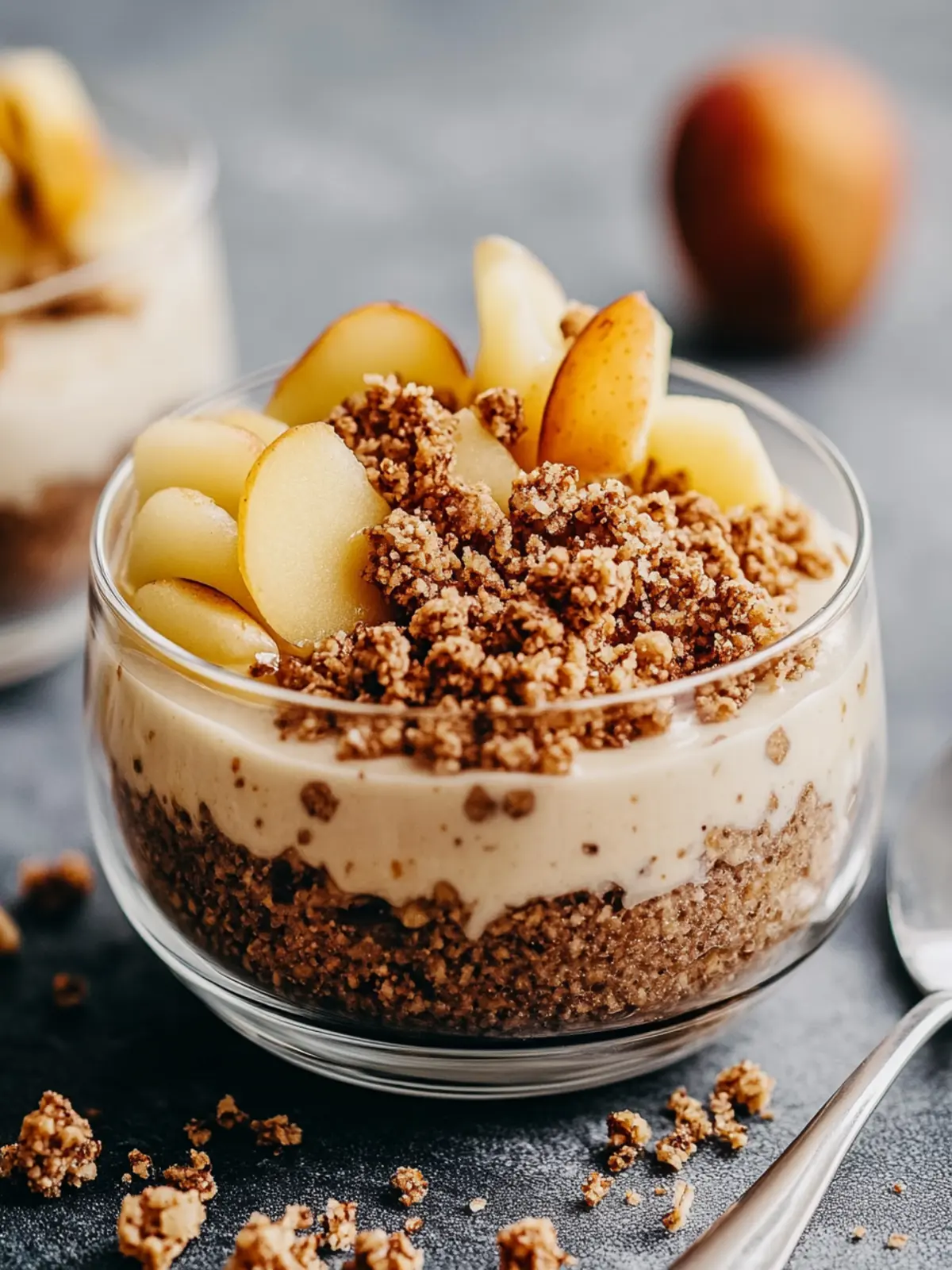 Gesunder Apfel-Crumble-Chia-Pudding für schnelles Wohlfühlen 3 Apfel-Crumble-Chia-Pudding