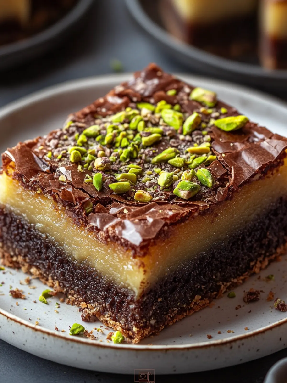 Pistazien-Kunafa-Brownies: Der süße Fusionstraum für Zuhause 2 Pistazien-Kunafa-Brownies