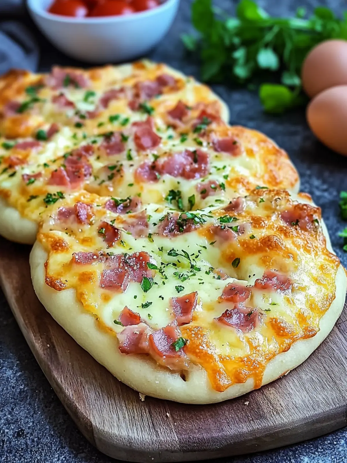 Flammkuchenbrötchen: Schnelle Leckerbissen für jeden Anlass 2 Flammkuchenbrötchen