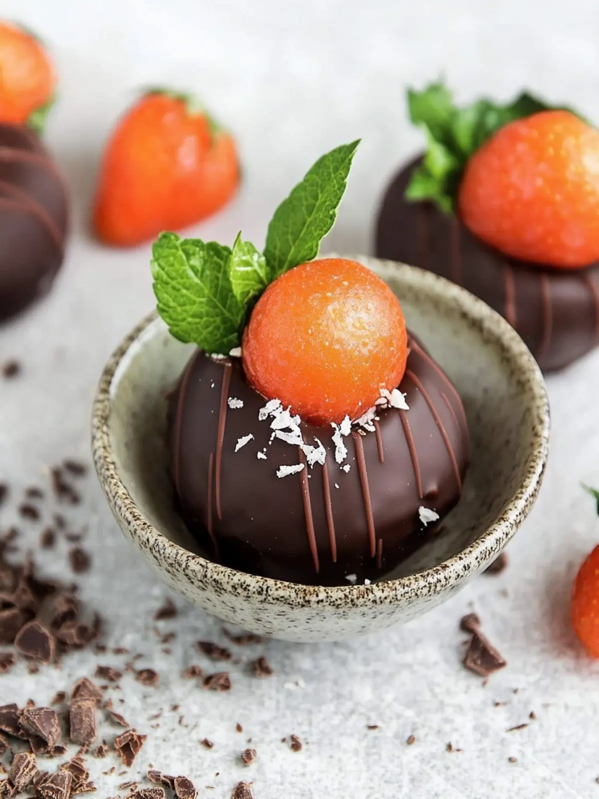 Karottenpatch Schokoladenschalen für ein festliches Osterfest 4 Karottenpatch Schokoladenschalen