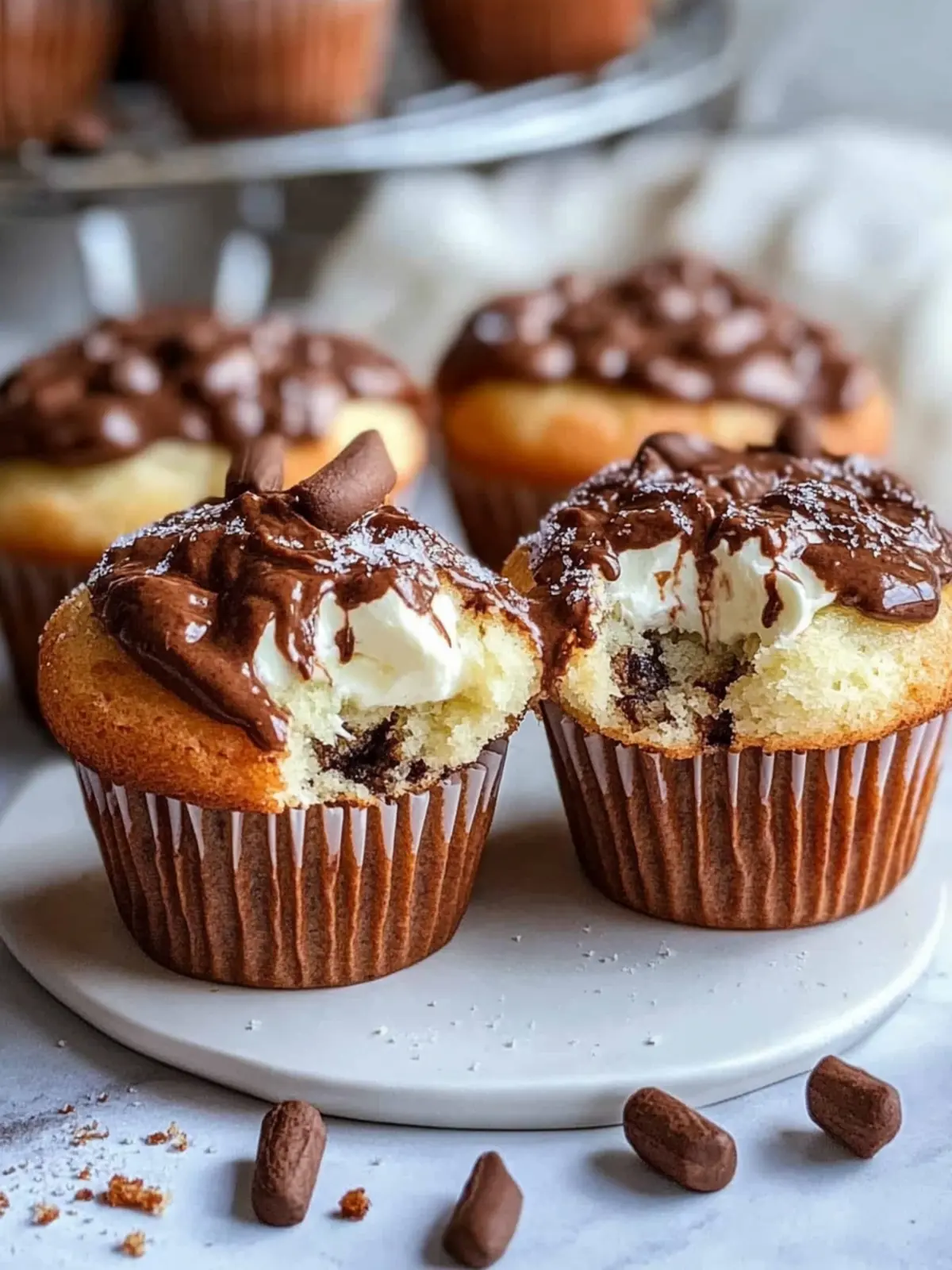 Leckere Kinder-Bueno-Muffins mit Mascarponefüllung zaubern Freude 3 Kinder-Bueno-Muffins mit Mascarponefüllung