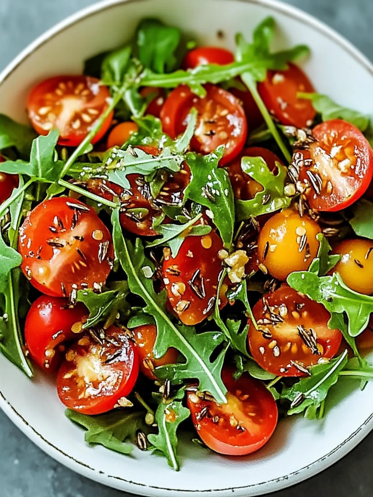 Erfrischender Tomaten-Rucola-Salat mit Pinienkernen für jeden Tag 4 Tomaten-Rucola-Salat mit Pinienkernen