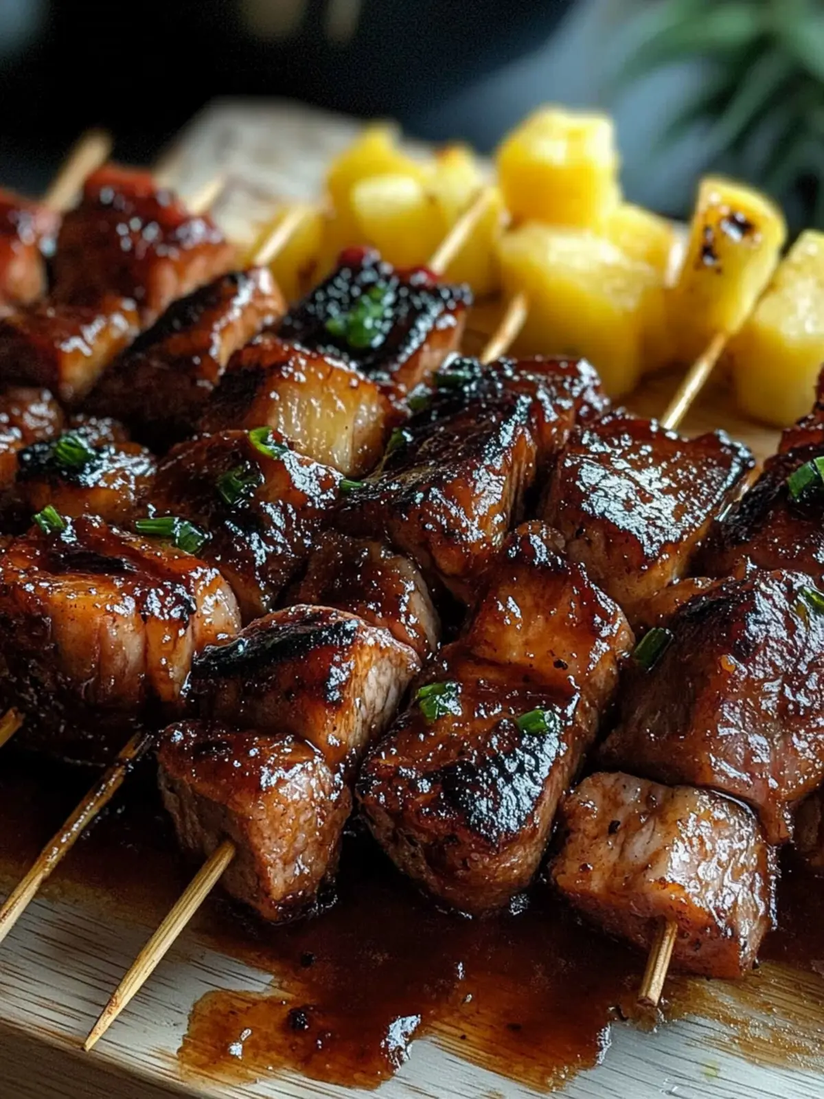 Ananas BBQ Schweinefleisch Spieße für den perfekten Grillabend 5 Ananas BBQ Schweinefleisch Spieße