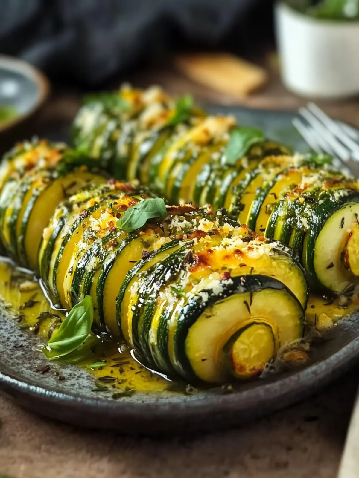 Gefüllte Hasselback-Zucchini – Leckere Vielfalt für jeden Tag 2 Gefüllte Hasselback-Zucchini