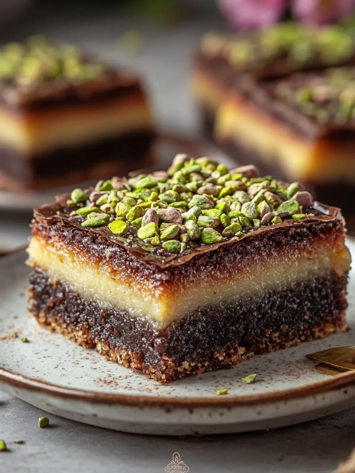 Pistazien-Kunafa-Brownies: Der süße Fusionstraum für Zuhause 3 Pistazien-Kunafa-Brownies