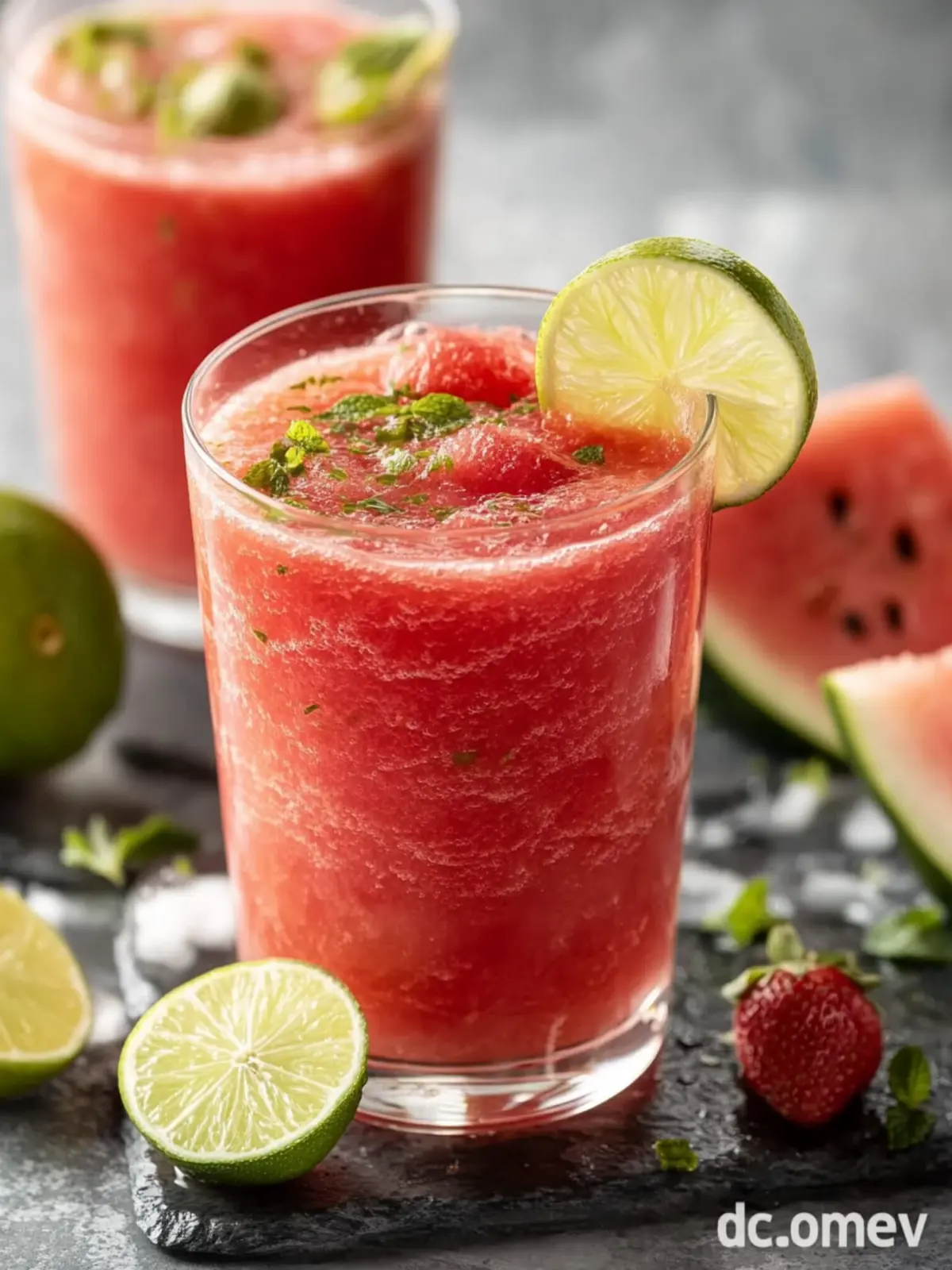 Erfrischender Wassermelonen-Smoothie mit Limette und Ingwer 4 Wassermelonen-Smoothie mit Limette und Ingwer