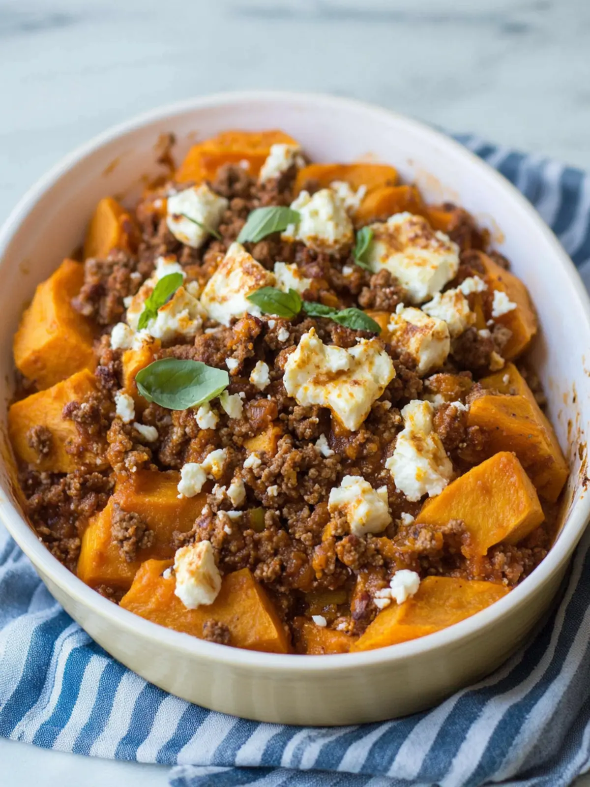 Süßkartoffel Auflauf mit Hackfleisch und Feta – Ein Hit fürs Family Dinner 3 Sweet potato casserole with minced meat and feta