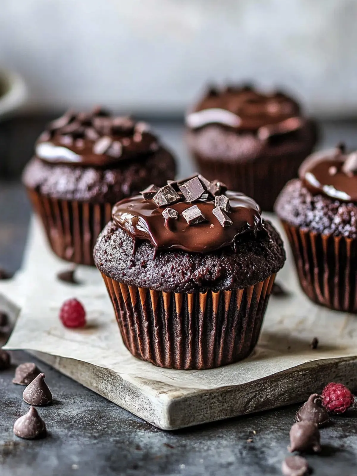 Doppelt Schokoladenstückchen Muffins für den perfekten Genuss 2 Doppelt Schokoladenstückchen Muffins