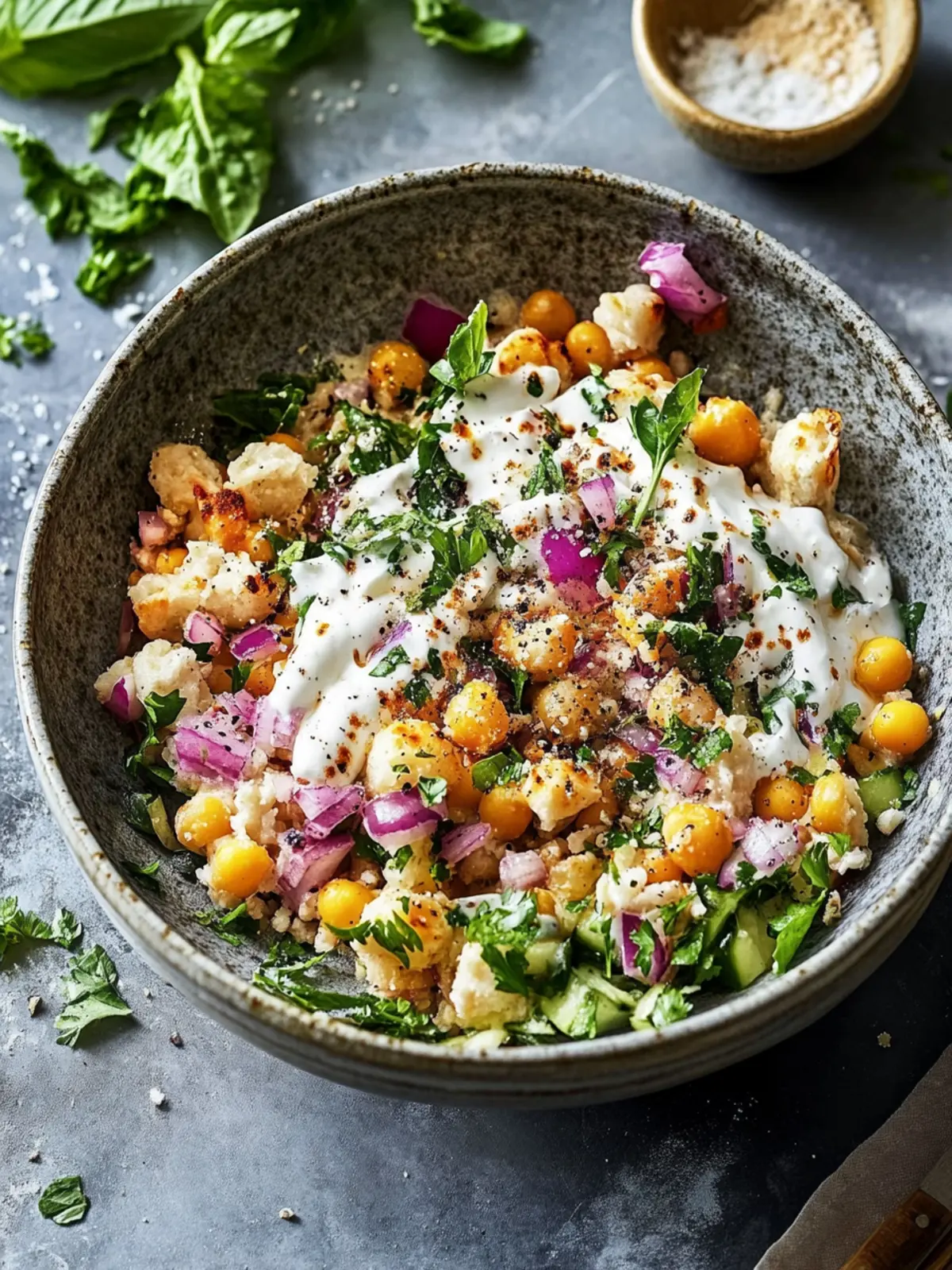 Kichererbsensalat mit Joghurt-Dressing: Frisch und Gesund genießen 4 Kichererbsensalat mit Joghurt-Dressing