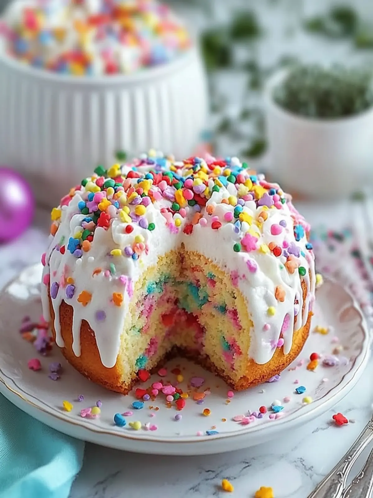 Bunter Konfetti Kuchen: Feiern mit jedem saftigen Stück 4 Konfetti Kuchen