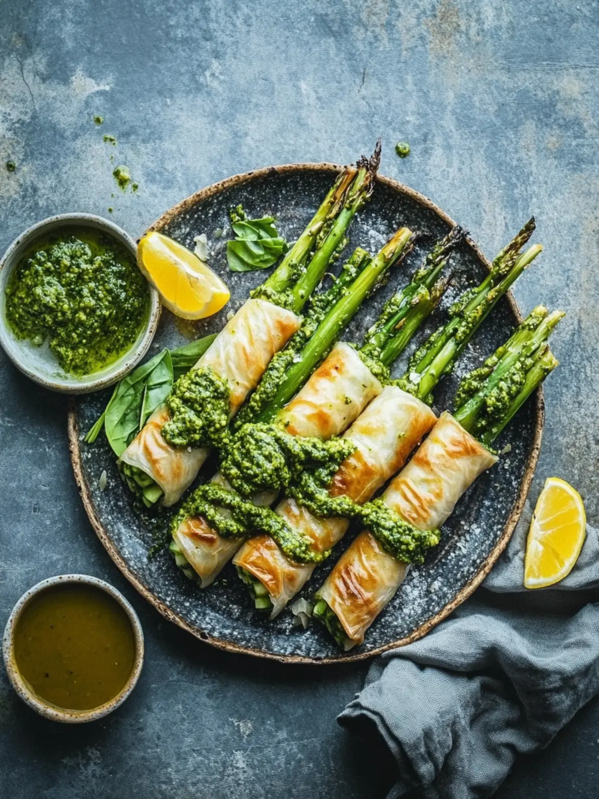 Spargel-Rollen mit Pesto – Frisch und Knusprig für den Sommer 4 Spargel-Rollen mit Pesto