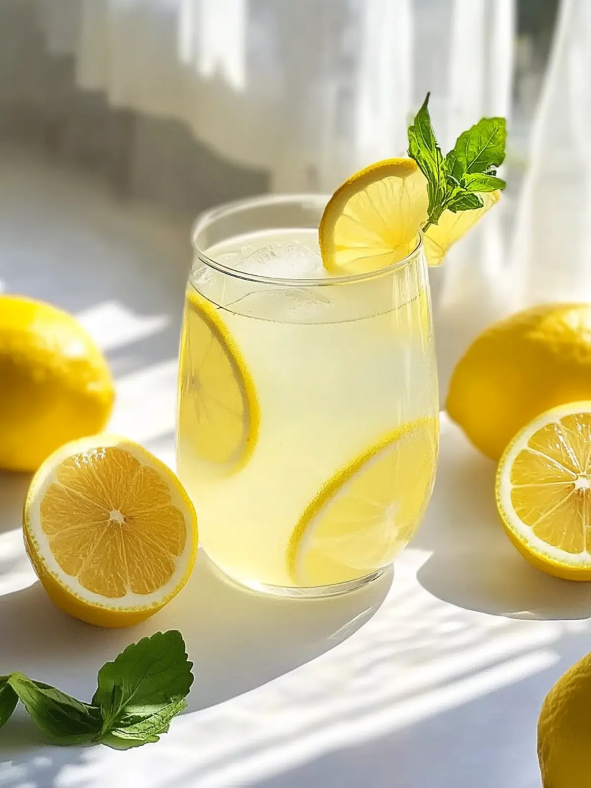 Erfrischende Zitronenlimonade mit Kräuter-Power genießen 4 Zitronenlimonade