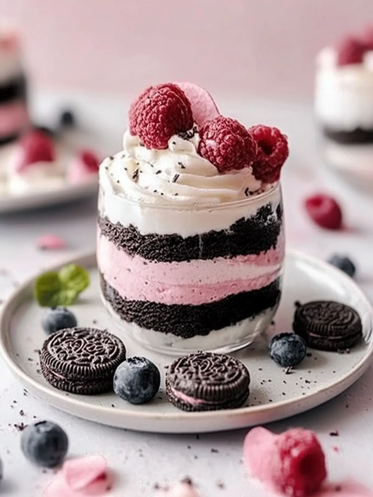 Himbeer-Oreo-Dessert: Cremiger Genuss ohne Backen 3 Himbeer-Oreo-Dessert