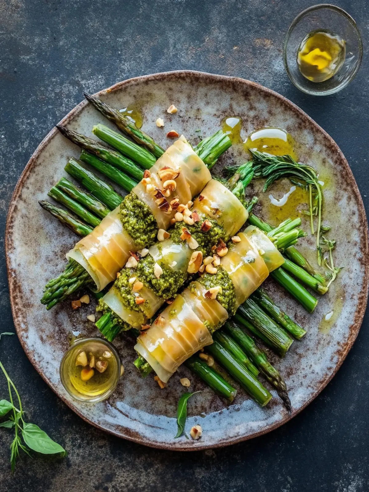 Spargel-Rollen mit Pesto – Frisch und Knusprig für den Sommer 2 Spargel-Rollen mit Pesto