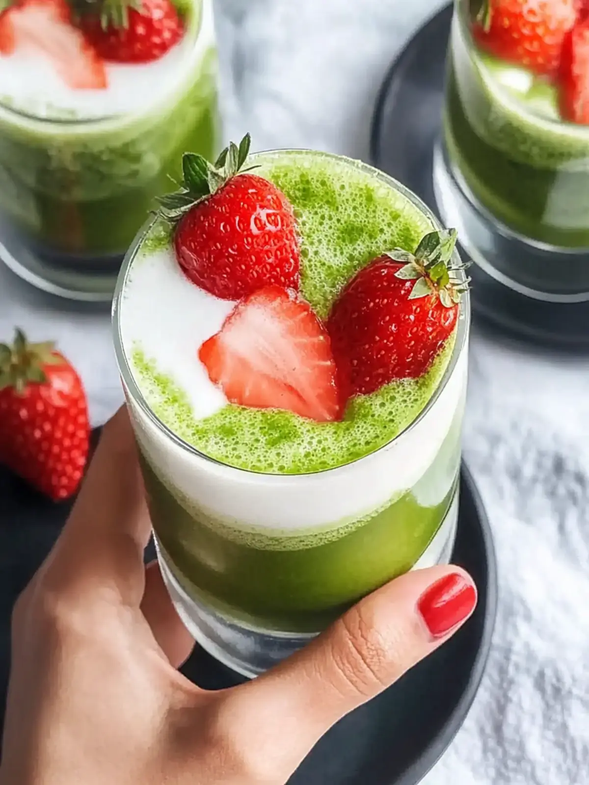 Erdbeer-Matcha-Latte: Der cremige Genuss für jeden Tag 2 Erdbeer-Matcha-Latte