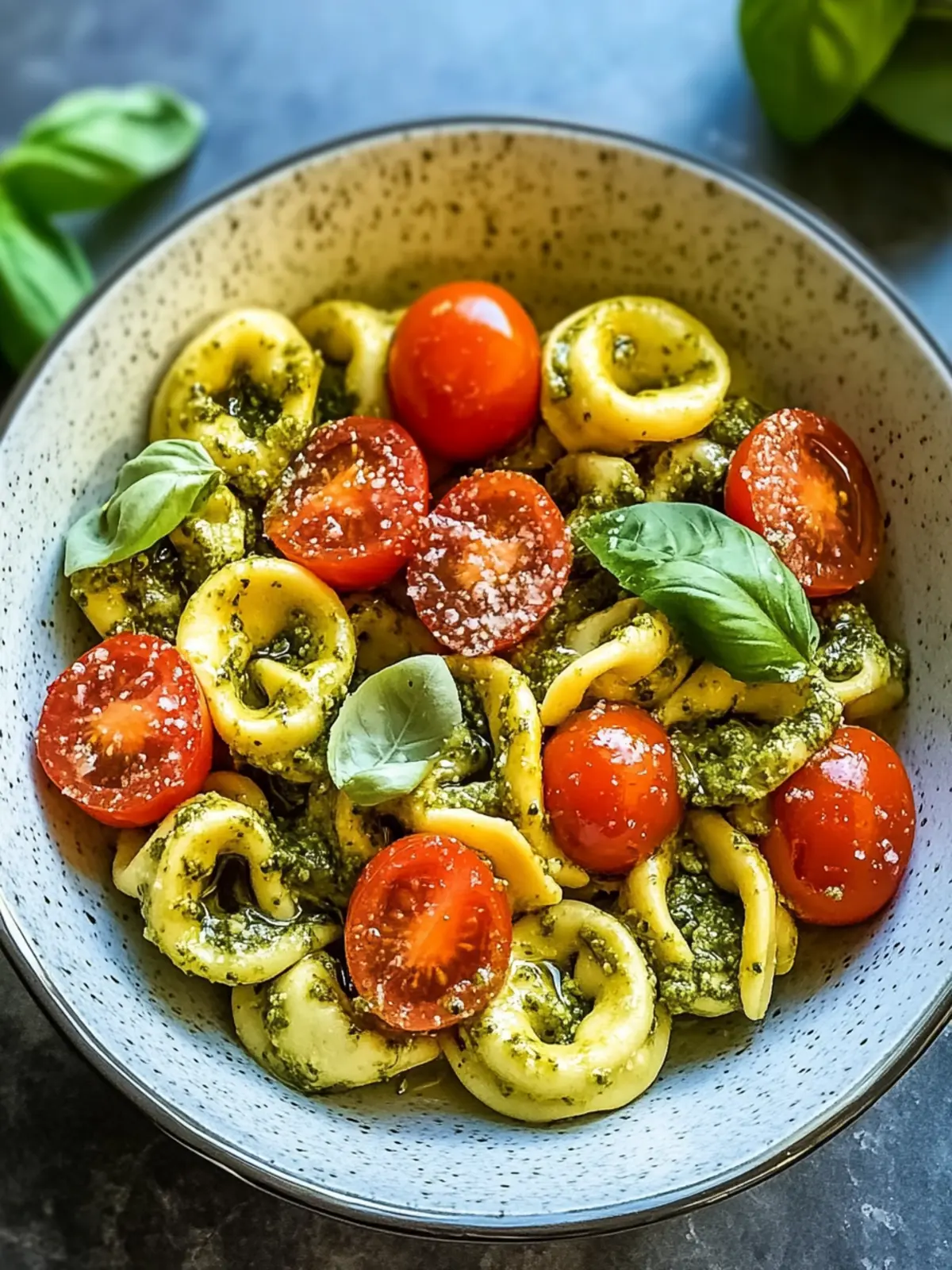 Frischer Tortellinisalat mit Pesto und Tomaten: Schnell und Lecker 4 Frischer Tortellinisalat mit Pesto und Tomaten