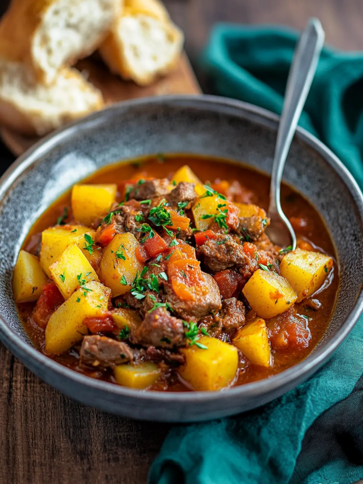 Gulasch mit Kartoffeln und Paprika – Herzhaftes Komfortessen 5 Gulasch mit Kartoffeln und Paprika