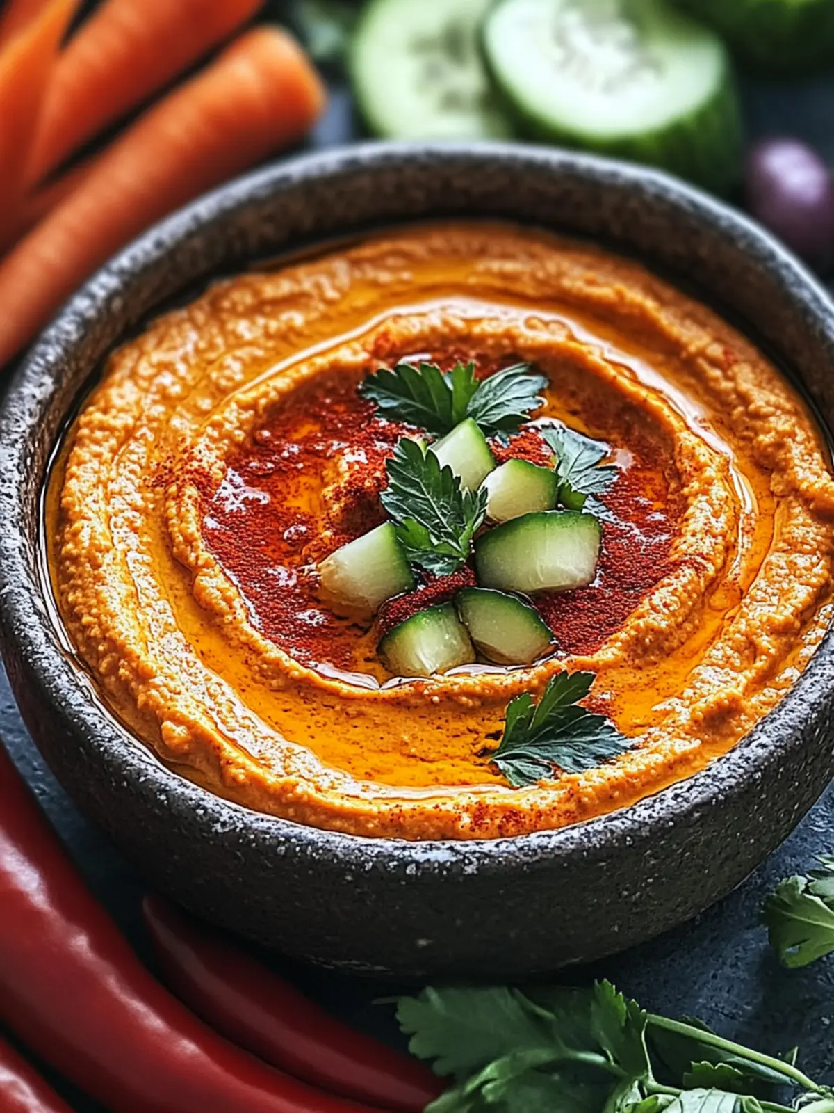 Cremiger gerösteter roter Paprika Dip für tolle Snackmomente 3 Cremiger gerösteter roter Paprika Dip