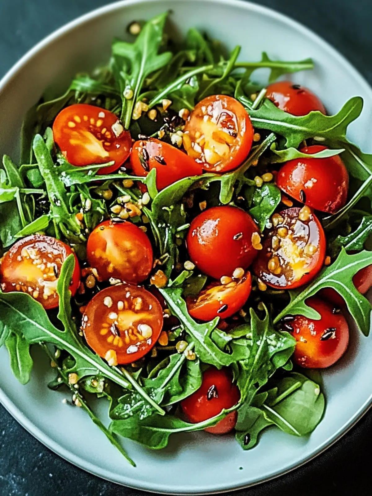Erfrischender Tomaten-Rucola-Salat mit Pinienkernen für jeden Tag 5 Tomaten-Rucola-Salat mit Pinienkernen