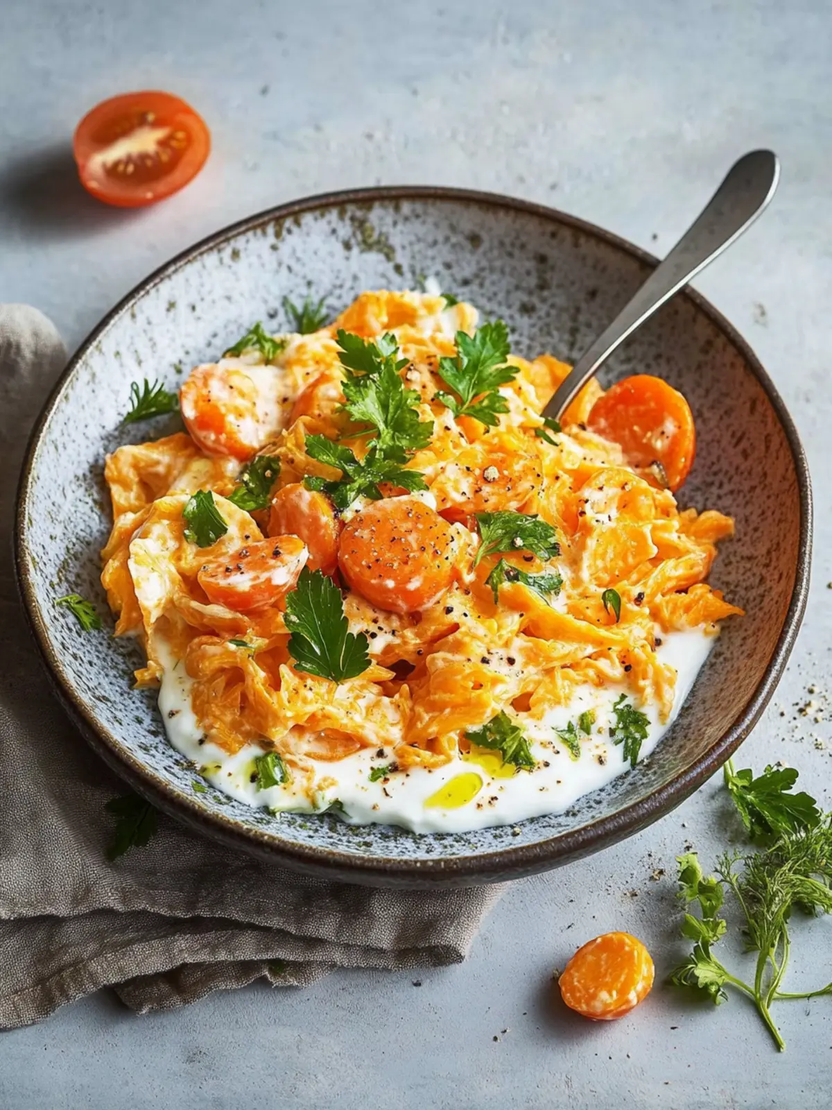 Türkischer Karottensalat mit Joghurt: Gesund & Schnell Zubereitet 5 Türkischer Karottensalat mit Joghurt