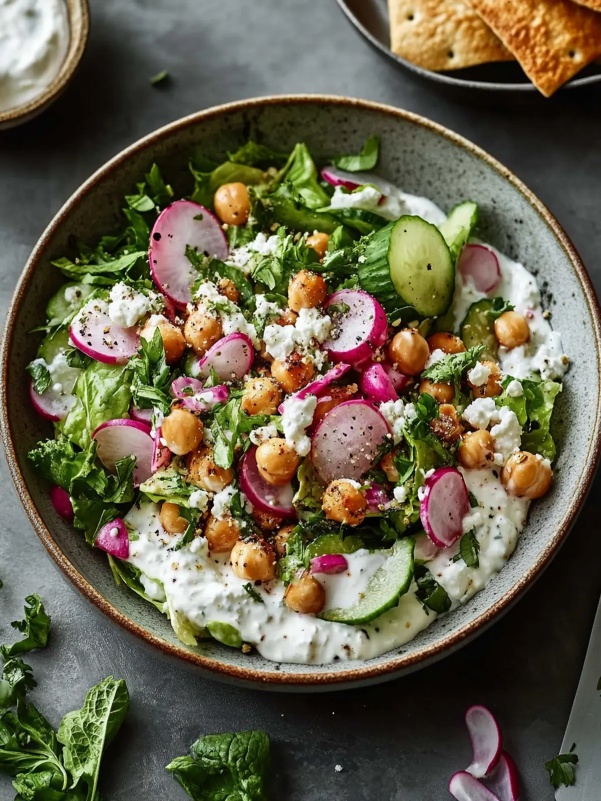 Kichererbsensalat mit Joghurt-Dressing: Frisch und Gesund genießen 3 Kichererbsensalat mit Joghurt-Dressing