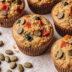 Vegane herzhafte Muffins mit buntem Gemüse für jeden Geschmack 2 Vegane herzhafte Muffins mit buntem Gemüse für jeden Geschmack