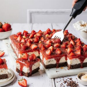 Erdbeer-Stracciatella-Bananen-Torte vom Blech für Fruchtliebhaber 2 Erdbeer-Stracciatella-Bananen-Torte vom Blech für Fruchtliebhaber