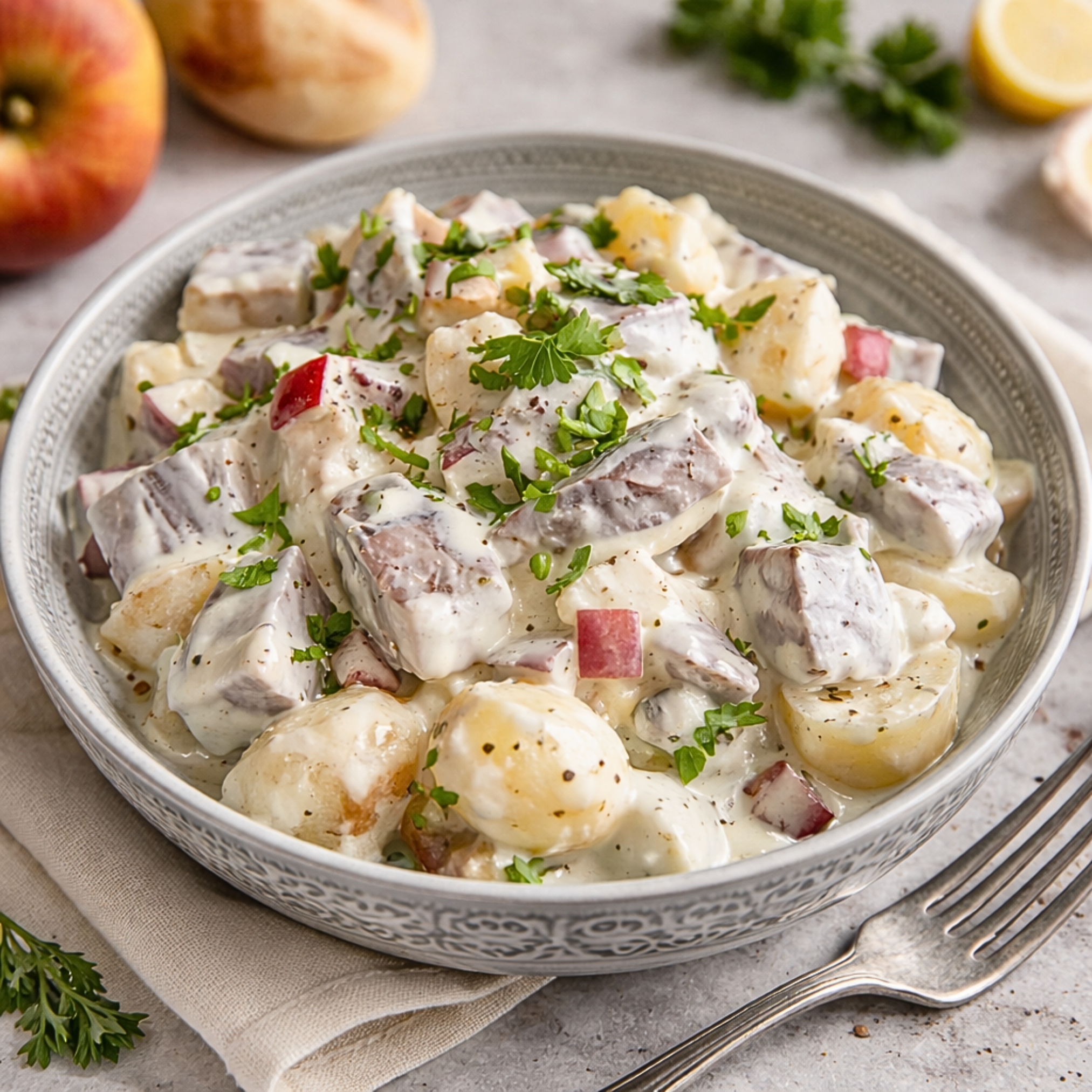 Hausgemachter Heringssalat – Schnell, lecker und nostalgisch 3 Hausgemachter Heringssalat – Schnell, lecker und nostalgisch