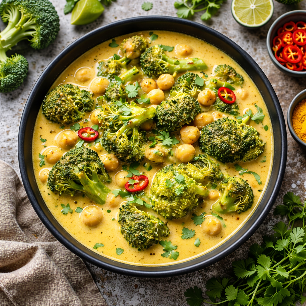 Cremiges Brokkoli Kichererbsen Curry für gemütliche Abende 3 Cremiges Brokkoli Kichererbsen Curry für gemütliche Abende