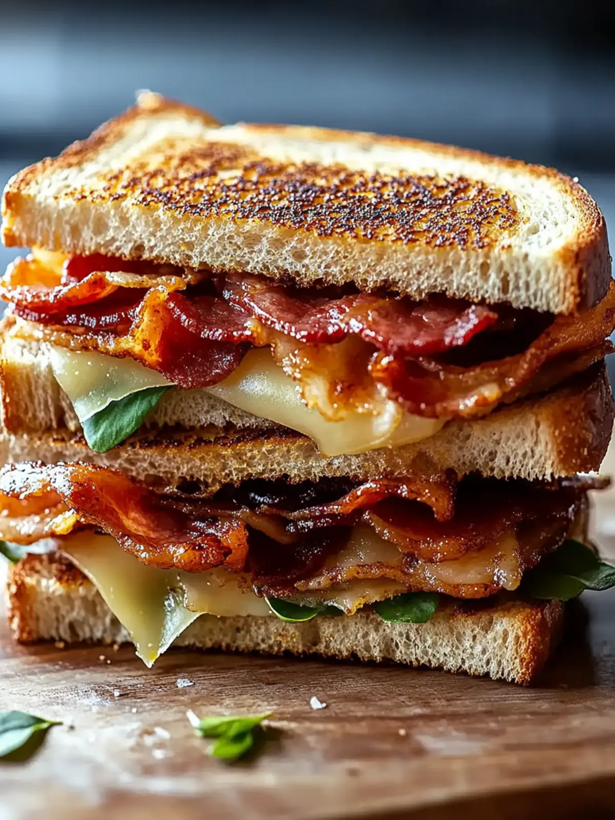 Bacon und karamellisierte Zwiebel Sandwich Genuss für jeden Tag 4 Bacon und karamellisierte Zwiebel Sandwich Genuss